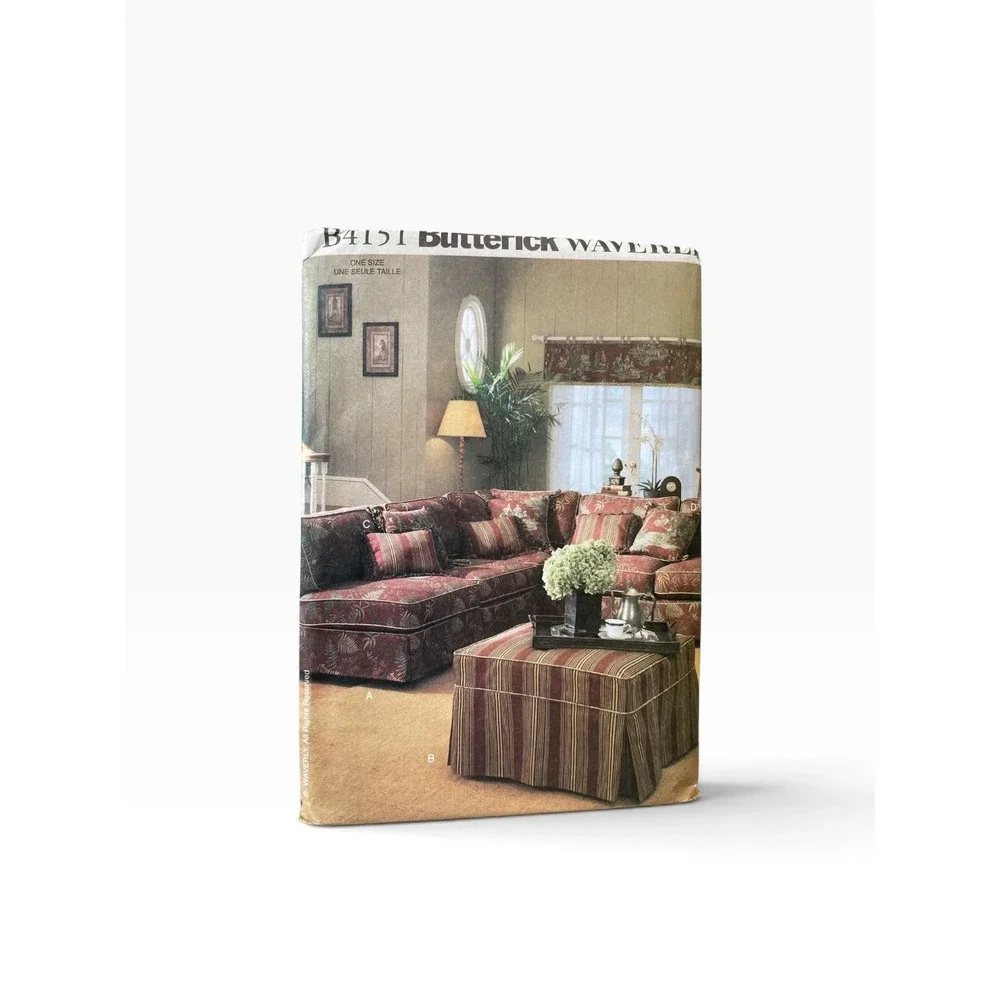 Butterick B4151 Sectional Sofa Slipcovers ONE SIZE Home Decor Pattern Uncut